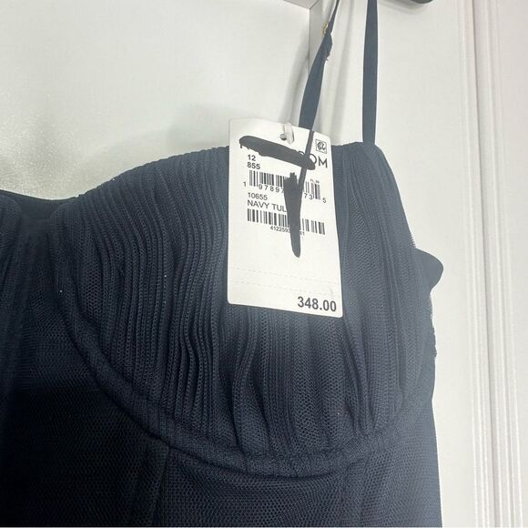 Hutch Amara 12 NEW Navy Tulle MIDI corset Dress (V1) Reg. $348 - Picture 6 of 13